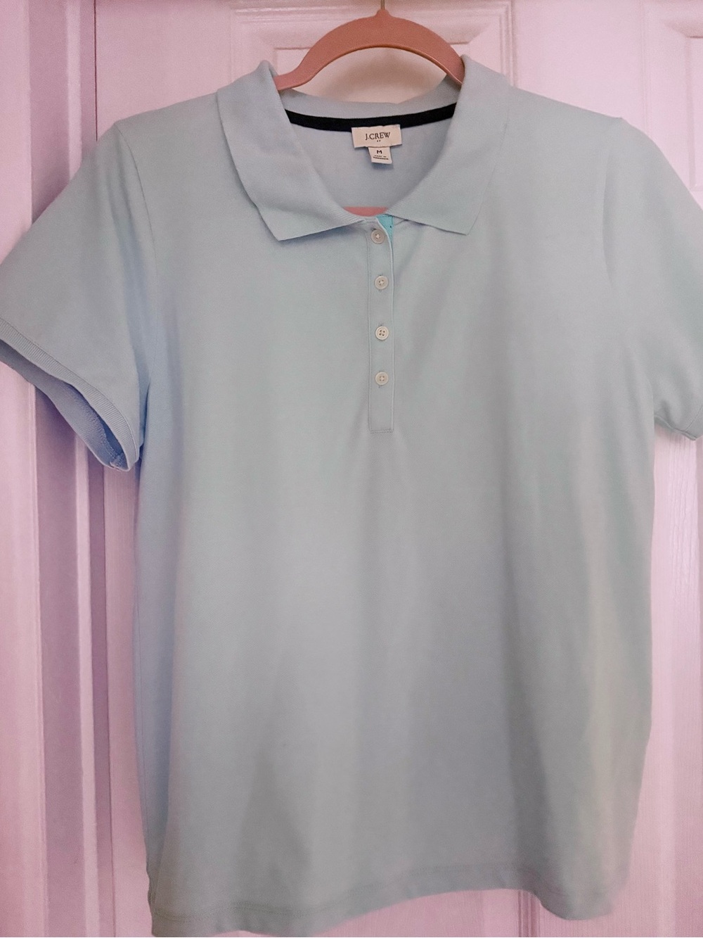 J. Crew Women's Mint Green Short-Sleeve Polo
